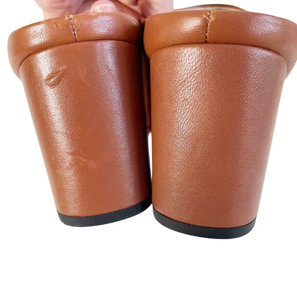 KARL LAGERFELD Jensen Slide Sandal In Siena Brown Leather Women’s Size 5.5 M - Picture 4 of 11